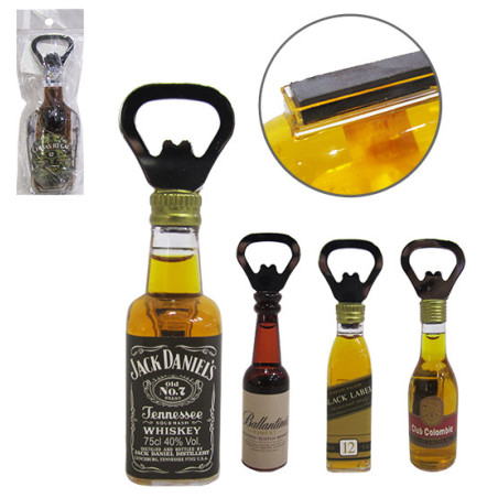 Abridor garrafa imã whisky 13cm