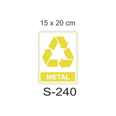 Adesivo lixo metal 15x20cm