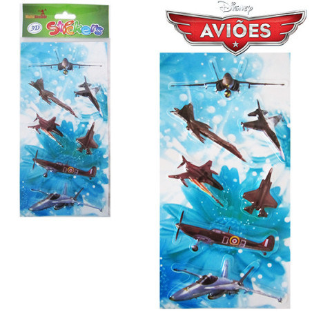 Adesivos relevo aviões stickers