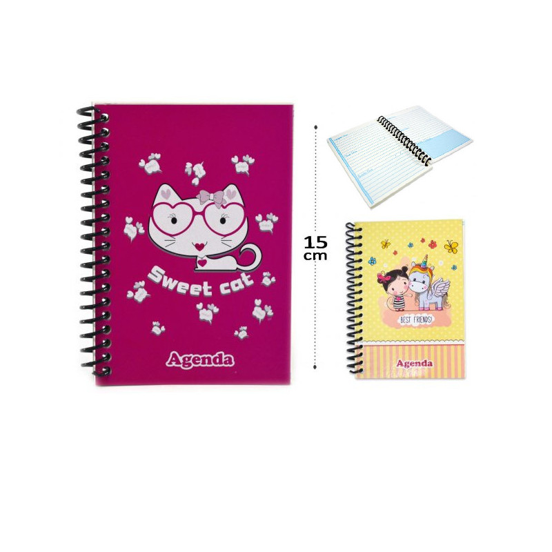 Agenda 160fls espiral estamp sort 15cm