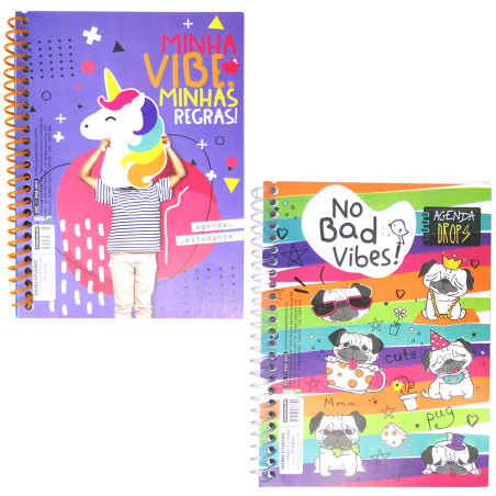 Agenda 30fls no bad vibes 15,5x11cm