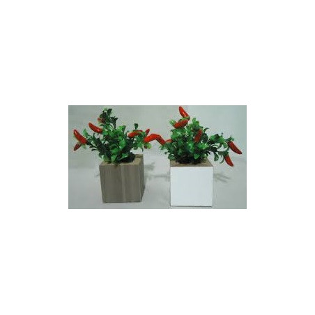 Arranjo peq mdf quad flores/pimenta