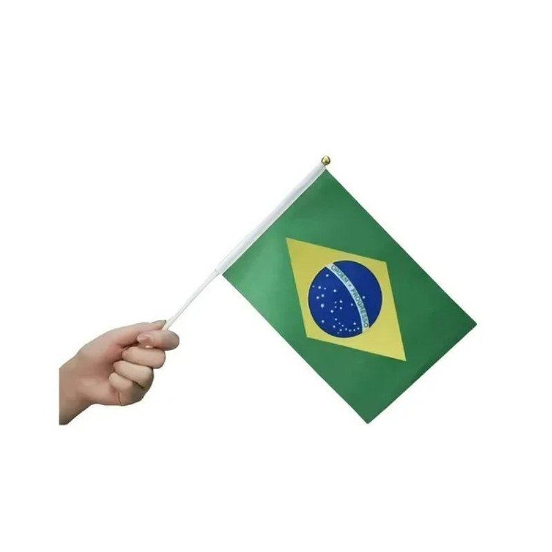 Bandeira Brasil 14x21 c/haste