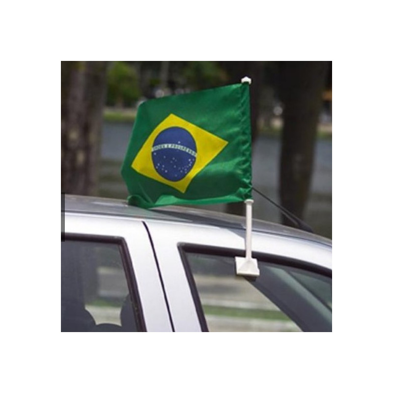 Bandeira Brasil 31X42cm c/hast p/carro Bandeira Brasil 31X42cm c/hast p/carro