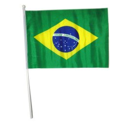 Bandeira Brasil c/haste p/carro