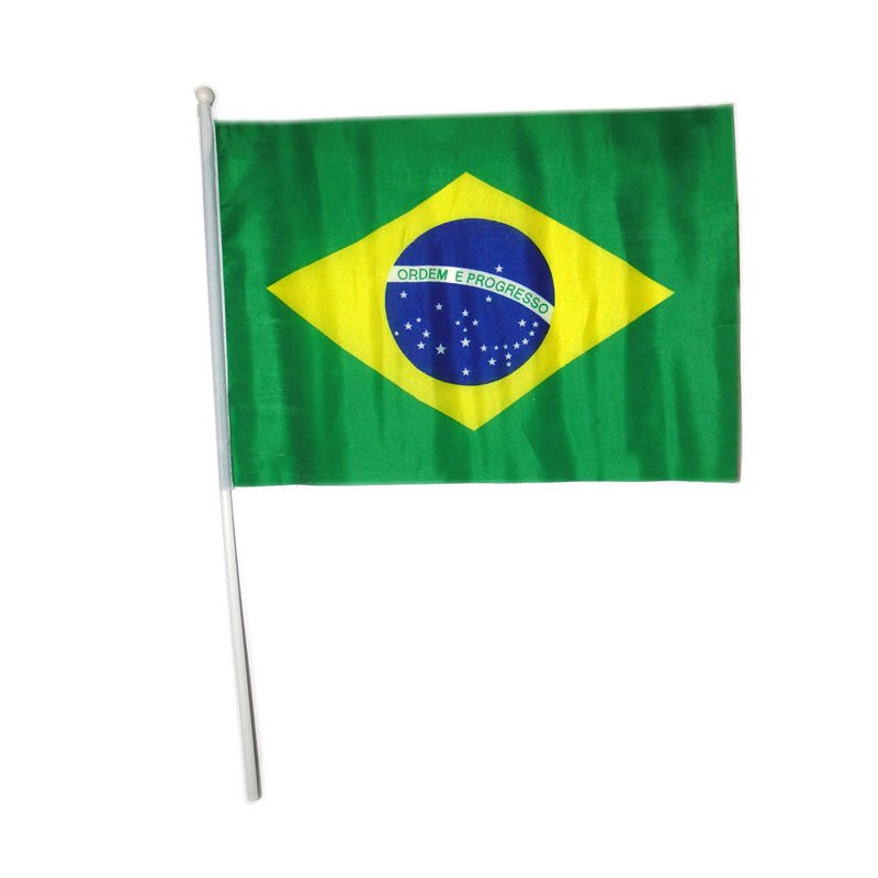 Bandeira Brasil c/haste p/carro