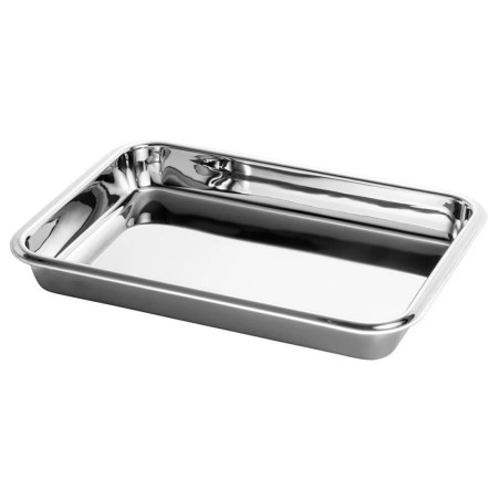 Bandeja inox retang 39x29x3,5cm